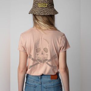 Zadig & Voltaire NWT Story Fishnet Skull Cross T-Shirt